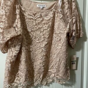 Nanette Lepore Blush Lace Blouse